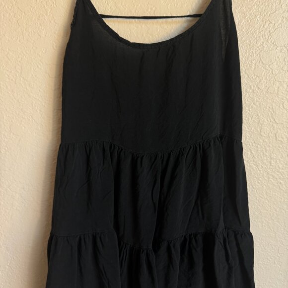 Brandy Melville Black Tiered Mini Dress – Spaghetti Strap, One Size - Picture 2 of 5